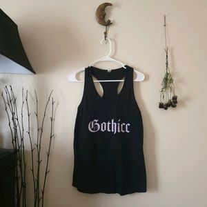 Gothicc Black Tank Top